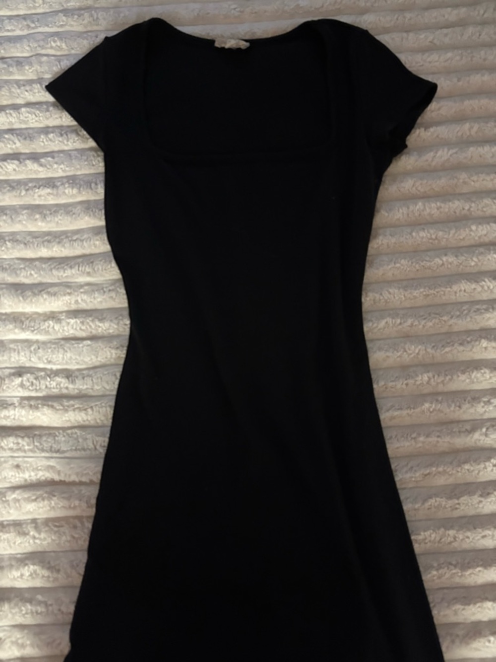 Simple black dress with slit